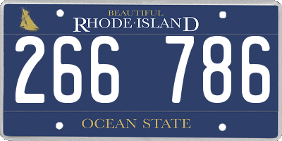 RI license plate 266786