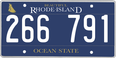 RI license plate 266791