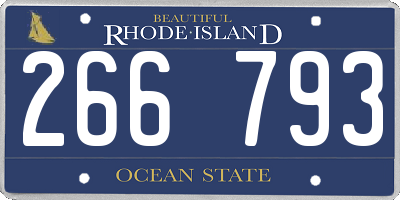 RI license plate 266793