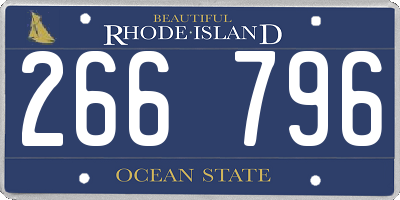 RI license plate 266796