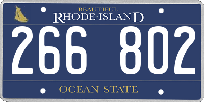 RI license plate 266802