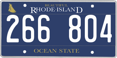 RI license plate 266804
