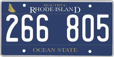 RI license plate 266805