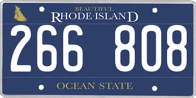 RI license plate 266808