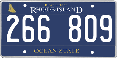 RI license plate 266809