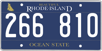 RI license plate 266810