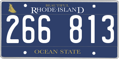 RI license plate 266813