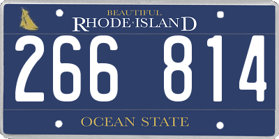 RI license plate 266814