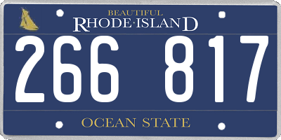 RI license plate 266817