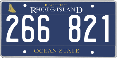 RI license plate 266821