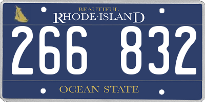 RI license plate 266832