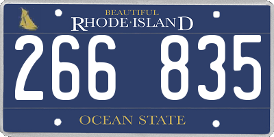 RI license plate 266835