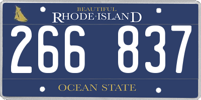 RI license plate 266837