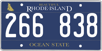 RI license plate 266838