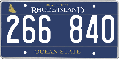RI license plate 266840