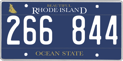 RI license plate 266844
