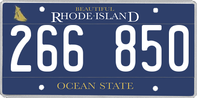 RI license plate 266850