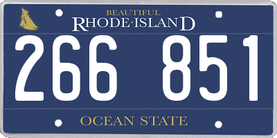 RI license plate 266851