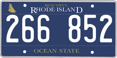 RI license plate 266852
