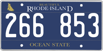 RI license plate 266853