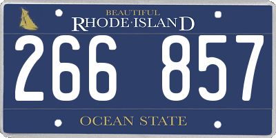 RI license plate 266857