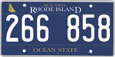 RI license plate 266858