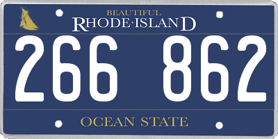 RI license plate 266862