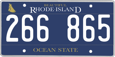 RI license plate 266865