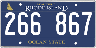 RI license plate 266867
