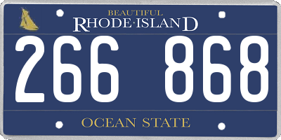 RI license plate 266868