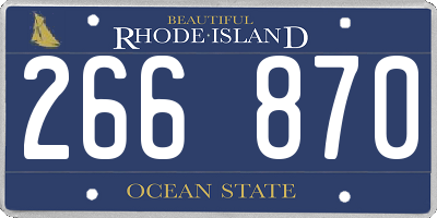 RI license plate 266870