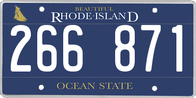 RI license plate 266871