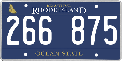 RI license plate 266875