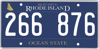 RI license plate 266876