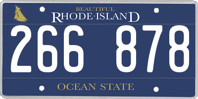 RI license plate 266878