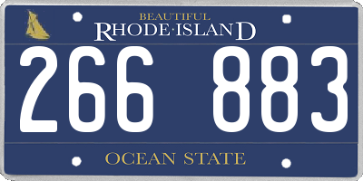 RI license plate 266883