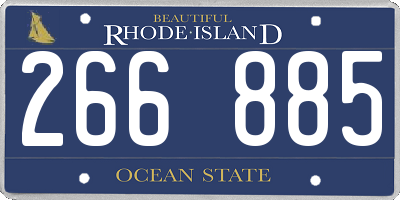 RI license plate 266885