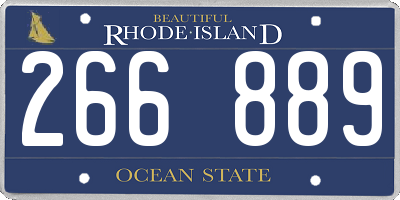 RI license plate 266889