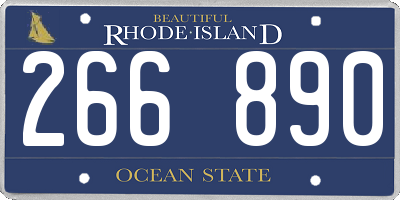 RI license plate 266890