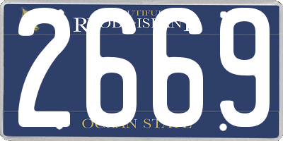 RI license plate 2669