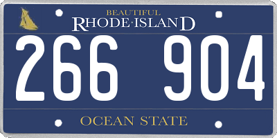 RI license plate 266904