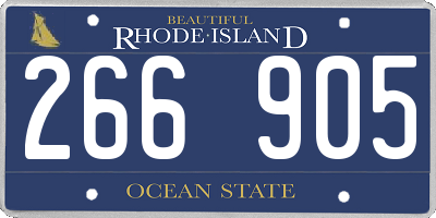 RI license plate 266905