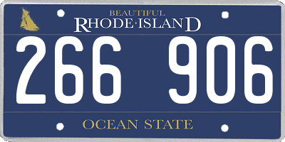 RI license plate 266906