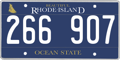 RI license plate 266907