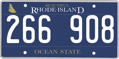 RI license plate 266908