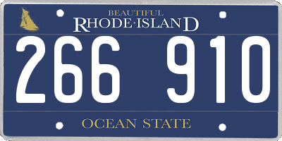 RI license plate 266910