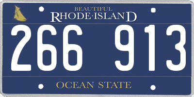 RI license plate 266913