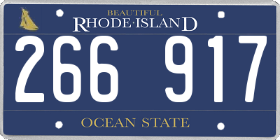 RI license plate 266917