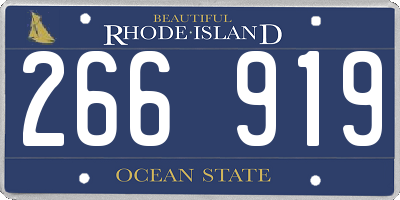 RI license plate 266919
