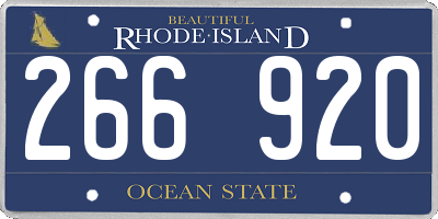 RI license plate 266920